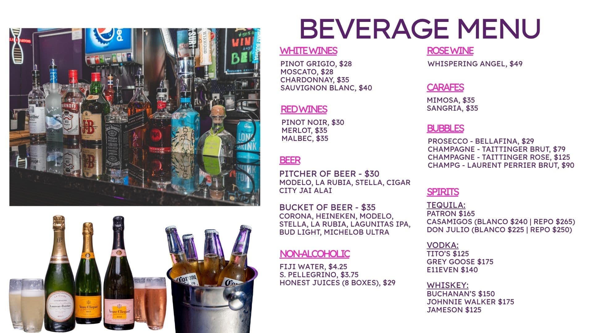FunDimension Beverage Menu
